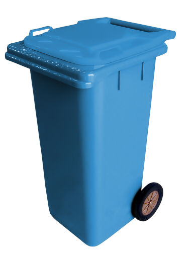 120L BLUE PLASTIC WASTE CONTAINER/BLUE LID