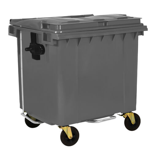 CONTENTOR DE 1100L CINZENTO COM PEDAL