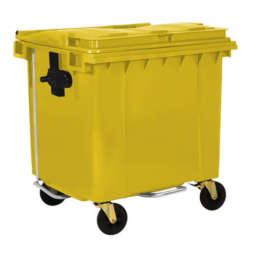CONTENTOR 1100L AMARELO COM PEDAL