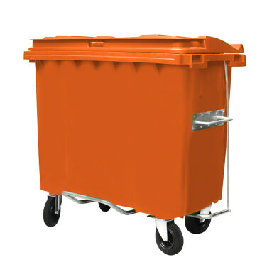 CONTENTOR 660L LARANJA COM PEDAL