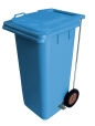 120L BLUE PLASTIC WASTE CONTAINER/BLUE LID WITH FOOT PEDAL