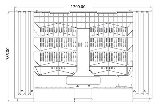  690L PERFORATED CONTAINER